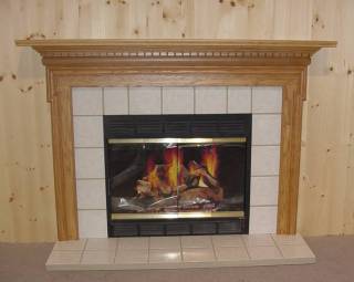 White Tile Insert With Hearth