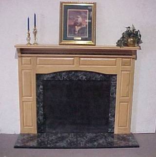 Black Marble Insert With Tile Hearth