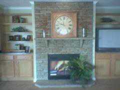 Calico Surround  With Wall Panel and Angle Hearth